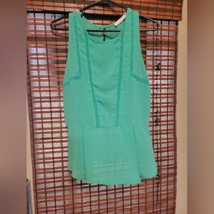 Sleeveless Green Women's Top